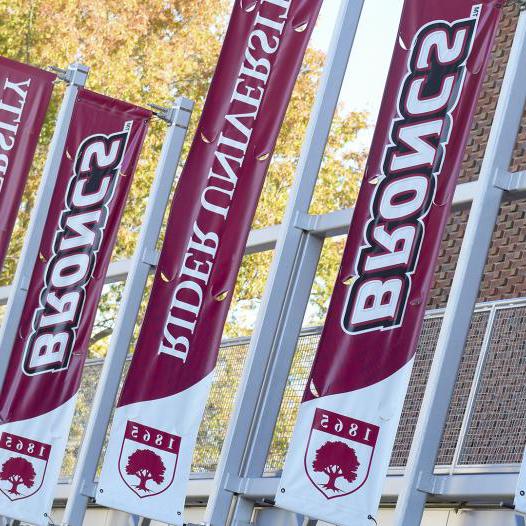 Rider flags on the Bart Luedeke Center